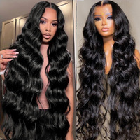 Lemoda 15A 13X6 Body Wave Lace Front Wigs Human Hair 210% Density Hd Transparent Lace Wig Brazilian 13X6 Body Wave Wig Human Hair For Black Women Natural Color 26 Inch