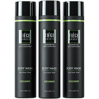 Tiege Hanley Daily Body Wash For Men | Gently Removes Dirt, Sweat And Oil | Cucumber Scent | 10 Fluid Ounces | Made In The Usa | 3 Pack