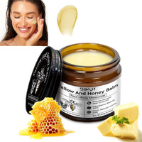 Beef Tallow For Face Skin, Tallow And Honey Balm For Skin Honey Butter Faces & Body Cream For Skins Firming & Hydrating Balm Care Tallows Face Moisturizer Cream, 2.12 Oz, 1Pc