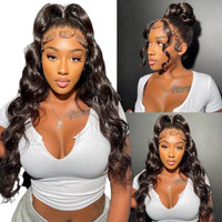 Gurxen Body Wave 360 Lace Front Wigs Human Hair Wigs For Black Women Full Lace Frontal Human Hair Body Wave Hd Lace Front Wig Human Hair Pre Plucked 200% Density 24Inch