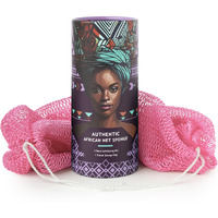 African Net Sponge Authentic - Afro Scrub Exfoliating Net Sponge With Knots - African Bath Sponges For Body Scrubber Exfoliator - Back Scrubber For Shower Bathing Accessories
