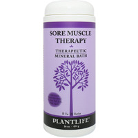 Plantlife Sore Muscle Therapy Bath Salts - Straight From The Plant Natural Aromatherapy Bath Salts - Balance, Calm, And Release Tension In The Body - Made In California 16 Oz
