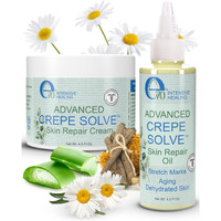 E70 Crepe Cream & Firming Oil Crepe Skin Set, Women & Men - With Natural Oils, Licorice Root & Chamomile Extract - Crepey Skin Tightening Cream & Oil For Body, Made In Usa