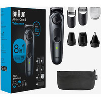 Braun All-In-One Style Kit Series 5 5480, 8-In-1 Trimmer For Men With Beard Trimmer, Body Trimmer For Manscaping, Hair Clippers & More, Ultra-Sharp Blade, 40 Length Settings, Waterproof