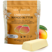 Era Of Nature Organic Unrefined Raw Mango Body Butter Block 32Oz - Moisturizing Mango Seed Raw Butter Bar For Skin & Hair, Diy Lip Balm Base, Cream, Soap & Lotion Making Supplies, Personal Skincare