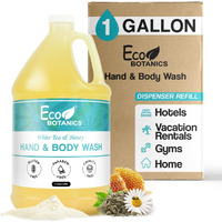 Terra Pure Eco Botanics Hotel Body Wash/Hand Soap | 1 Gallon | Designed To Refill Soap Dispensers (Single)