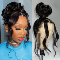 Polkn 30 Inch 360 Lace Front Wigs Human Hair Invisi Strap Body Wave Hd Lace Front Wigs Human Hair Pre Plucked Drawstring 360 Frontal Glueless Wigs For Women 180 Density Full Lace Wig