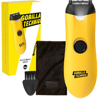 Gorilla Technique Mini Epilator 1000V, Pain Relief Roller, Facial & Body Hair Removal Device, Electric Tweezers For Women & Men, Specialized For Narrow And Sensitive Area, Black & Yellow - 1000V
