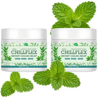 Chillflex Menthol Soothing Cream 2 Pack 3.5 Oz,Joint Activities Throughout The Body, Cooling Soothing Ointment For Muscle, Head, Lumbar, Neck, Hands And Feet