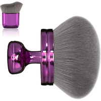 Blend & Blur Extra Large Body Makeup Brush For Self Tanner,Leg Makeup & Bronzer Self Tan Applicator, 3.2Inch Wide Round Head Kabuki Brush For Application With Drawstring Bag (Purple) (Purple2)