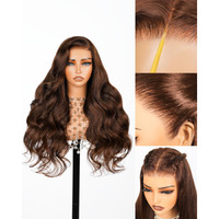 Arabella 13X6 Chocolate Brown Lace Front Wig Human Hair Hd Transparent Body Wave Lace Front Wigs Human Hair Pre Plucked Glueless Frontal Brown Wig Human Hair 22 Inch
