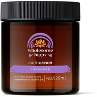 Wholesome Hippy Calm Body Cream With Magnesium, Arnica & Vitamin D3 - Lavender Scented - Nourishing Botanical Moisturizer With Shea, Turmeric & Aloe - 4Oz