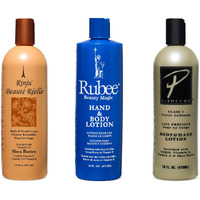 Rubee, Pierre La Touche & Rinju Beaute Reelle Lotion 16 Oz. (Set Of 3) With A Rinju Lotion 2Oz Rinju Shea Butter Lotion Bottle