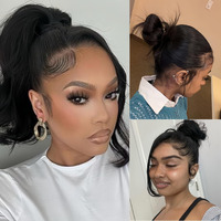 Body Wave 360 Lace Front Wigs Human Hair Pre Plucked Lace Frontal Wigs With Baby Hair For Black Women Natural Black (Black, 20 Inch)