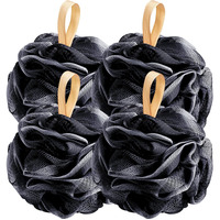 Fishent Loofahs Bath Sponge, 4 Pack 70G Soft Mesh Pouf Shower Puffs Loofa Exfoliating Body Scrubber Ball For Men And Women