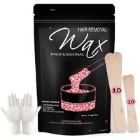 Feamiria 2.5Lb Wax Beads, Hard Wax Beads, Wax Beads For Women Men, Hard Wax For Full Body, Sensitive Skin, Facial, Brazilian Bikini, Legs, Armpit, Waxing Bead At Home, 20 Applicator Sticks & Gloves