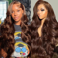 Studyy Chocolate Brown Lace Front Wig Human Hair 200 Density Body Wave 13X6 Hd Lace Front Wigs Pre Plucked Colored Frontal Wigs Human Hair Brown Wigs Human Hair Wig For Women 26 Inch