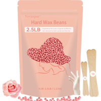 Hard Wax Beads, 2.5 Lb Wax Beans For Hair Removal, Ideal For Sensitive Skin, Brazilian, Bikini, Face, Eyebrows, Underarms And Full Body Waxing Bulk (Pink)