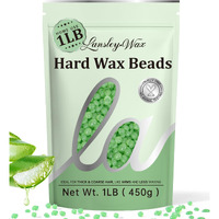 Lansleywax Aloe Hard Wax Beads, 1Lb Wax Beans For Sensitive Skin & Full-Body Hair Removal, Brazilian/Bikini/Face/Legs/Eyebrow/Armpit/Chest Waxing Refill At Home For Women & Men, Stripless Formula