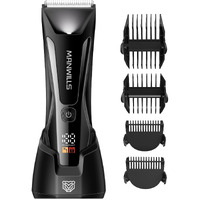 Manwills Body Hair Trimmer Men - Electric Groin Hair Trimmer With Upgraded Wide Ceramic Blade, Ball Trimmer For Men, Type-C Recharge Dock, Ipx7 Waterproof, 120 Mins Cordless Use, Ball Shaver For Men