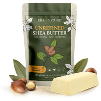 Era Of Nature Organic Unrefined Raw African Ivory White Shea Butter 8Oz - Moisturizing Raw Shea Butter Bar For Skin & Hair, Diy Lip Balm Base, Cream, Soap & Lotion Making Supplies Kit, Skincare
