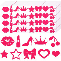 320Pcs Tanning Stickers, Cute Sunbathing Stickers Self Adhesive Tanning Heart Lips Bow Star Cherry Sun Tan Stickers Decals For Body Summer Beach (8 Styles)