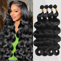 12A Body Wave Bundles Human Hair 24 26 28 30 Natural Black Color 100% Brazilian Human Hair Bundles For Women