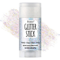 Brzeaf Waterproof Mermaid Glitter Stick, Shimmery& Long Lasting, Hair Eyeshadow Face Body Glitter, Singer Concert Music Rave Festival, Glitter Stick Makeup For Women Men