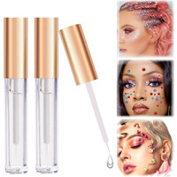 2Pcs Face Glue Body Glue For Gems Rhinestones, Glitter Glue Long Lasting Glue Adhesive, Designed For Eye Jewels Face Gems Body Glitter Makeup