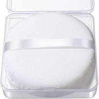 Teenitor 2Pcs 5Inch Body Powder Puff, Powder Puff For Body Powder, Extra Large Powder Puff Soft Velour Puff White