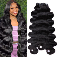 Perismoda 15A Human Hair Bundles Body Wave Bundles Human Hair 100% Unprocessed Raw Bundles Human Hair 24 26 28 Inch Quick Weave Hair Extensions Natural Black 3 Bundles Natural Black Color
