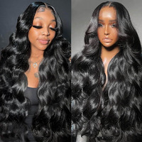 13X6 Body Wave Human Hair Lace Front Wigs180% Density Hd Lace Frontal Wigs Human Hair Pre Plucked Body Wave Lace Front Wigs For Women With Baby Hair Black Color 22Inch
