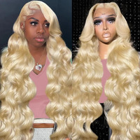 Jewhaut 13X6 613 Lace Front Wig Human Hair 200% Density Blonde Wig Human Hair Body Wave Hd Lace Frontal Wigs For Women Pre Plucked Blonde Human Hair Wig 30 Inch