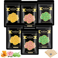 Bouvetan Wax Beads For Hair Removal - 6 Packs, 21Oz - Gentle, Effective Hard Waxing Beads For Smooth Skin Bikini, Eyebrow, Face, Legs, Full Body Waxing