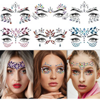 Emome 12 Sets Face Gems Glitter, Face Eye Body Jewels Rhinestones For Women Kids Makeup, Face Gem Nail Stickers For Fairy Butterfly Costume Accessories Rave Glitter