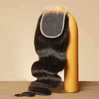 Triippy Raw Hair 4X4 Hd Lace Closure Body Wave More Less Shedding Than Regular Virgin Hair,0.10Mm Ultra-Thin 4X4 Swiss Real Hd Lace With 100% Raw Cambodian Human Hair(20 Inch)