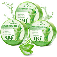 Aero Zen 99% Pure & Organic Aloe Vera Gel - 3-Pack (31.5Oz) | Bulk Hydration For Daily & Sun Care | Lightweight, Non-Greasy, Alcohol-Free For Face/Body/Hair | Vegan