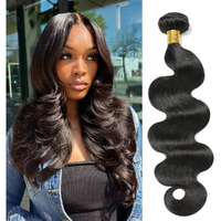 12A Human Hair Bundles 16 Inch Body Wave Natural Black Hair Bundles Deals Human Hair Extensions 1 Pack