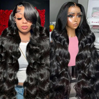32Inch 13X6 Lace Front Wigs Human Hair Body Wave 200% Density Hd Transparent Lace Frontal Wigs Body Wave Pre Plucked Glueless Wigs Human Hair For Women With Baby Hair