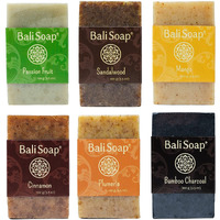 Bali Soap Orange Collection - 6Pc Variety Pack Natural Cold Process Bars - Exfoliating Cleanser For Face, Hand, Body - Plant-Based, Handmade - 3.5 Oz Each