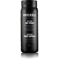 Brickell Men's Products Stay Fresh Body Powder For Men, Natural And Organic Talc-Free, Absorbs Sweat, Keeps Skin Dry, Unscented, 5 Oz