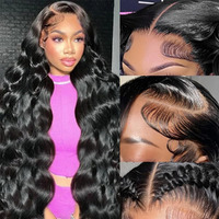 Bosdios 13X6 Body Wave Lace Front Wigs Human Hair 200% Density Hd Lace Front Wigs Human Hair Pre Plucked Natural Color Glueless Wig 100% Virgin Lace Front Wigs For Women(26Inch)