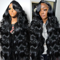 Baoliyer Body Wave Lace Front Wigs Human Hair 200 Density Body Wave Wig Glueless Wigs Pre Plucked Hd Transparent Lace Frontal Wig For Black Women With Baby Hair(34 Inch)