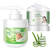 Facial Depilatory And Hair Removal Cream For Women, Aloe Vera Facial Hair Removal Cream For Upper Lip And Chin For Face Hair Remover For Body Sensitive Skin Gentle And Non-Irritating (2Pcs)