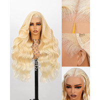 Arabella 613 Lace Front Wig Human Hair 13X6 Blonde Lace Front Wigs Human Hair 210% Density Body Wave 613 Pre Cut Glueless Wigs Pre Plucked Bleached Knots (20Inch, 613 13X6 Body Wave Wig)