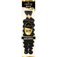 Sensationnel Empire Bulk Braiding - Deep Body Human Hair Braids For Knotless Boho Box Or Curly Loose Wave Styles - 1 Pack (18 Inch, 1B Offblack)