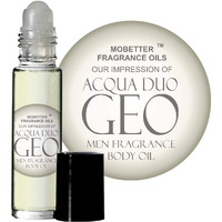 Aqua Duo Geo Cologne Body Oil For Men (10Ml Roll On) By Mobetter Fragrance Oils
