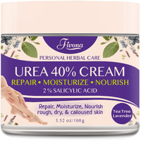 Fivona 40% Urea Cream With 2% Salicylic Acid - Foot Cream With Tea Tree And Lavender Extracts Foot Lotion For Dry Cracked Heels, Dead Skin & Callus Remover, Feet Moisturizer Repair Cream