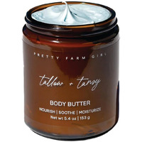 Pretty Farm Girl Tallow + Tansy Body Butter - Whipped Moisturizer With Grass-Fed Tallow & Blue Tansy - Non-Greasy Hydration For Sensitive Skin, 5.4Oz