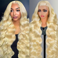 Vvppil 32 Inch 613 Lace Front Wig Human Hair 200 Density Blonde Wig Human Hair 13X6 613 Body Wave Hd Lace Frontal Wigs Human Hair Pre Plucked No Tangle No Shedding